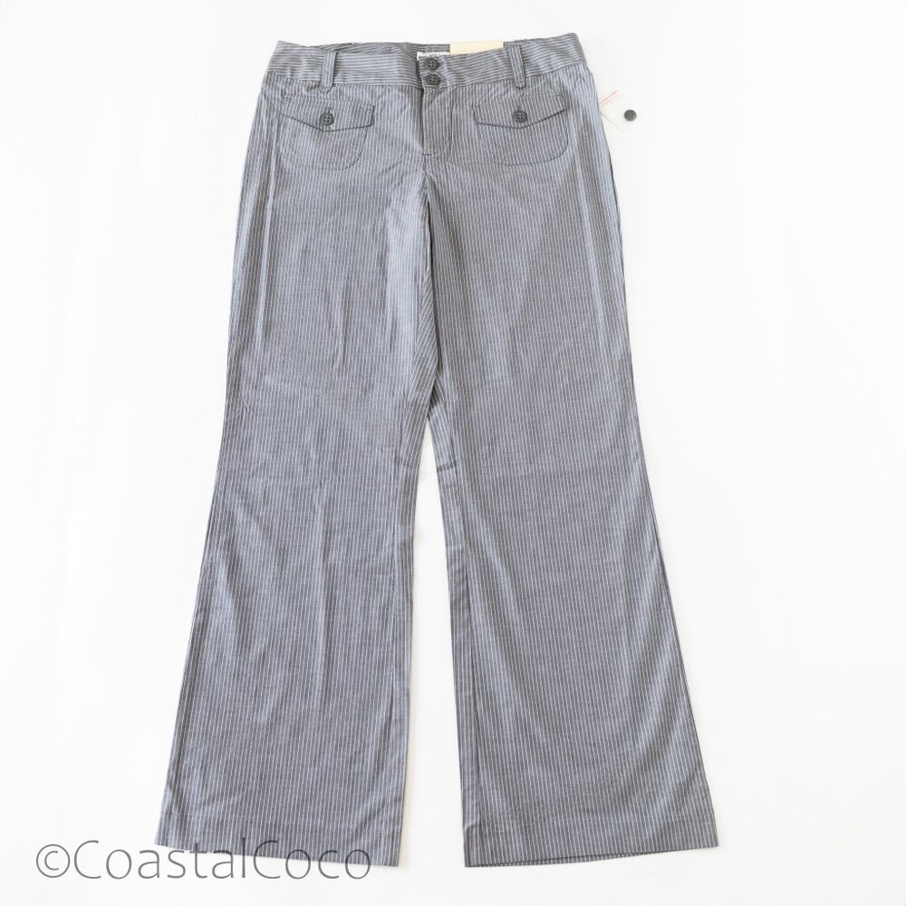Cato Women’s Pants Size 12 Pinstripe Low Rise Y2K Office Work Preppy NWT
